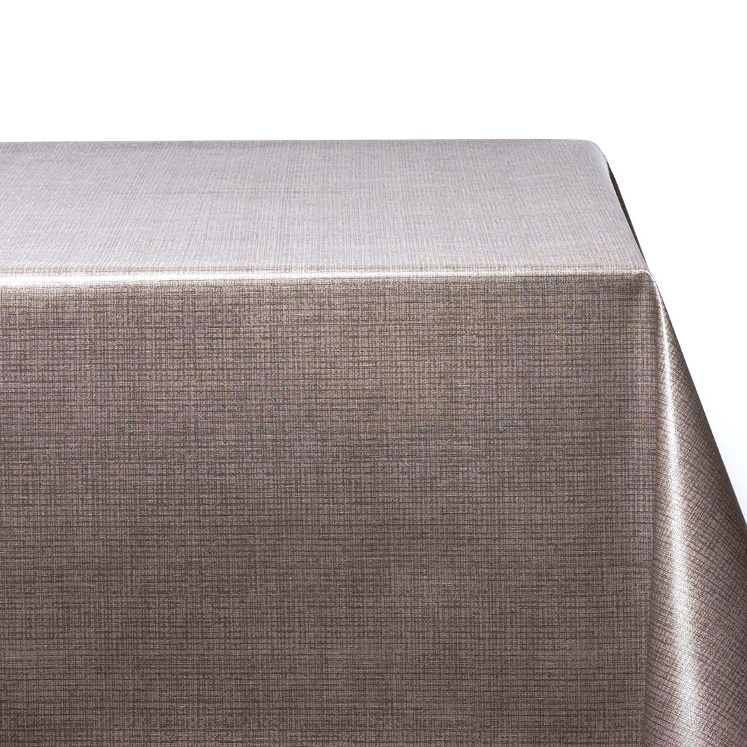 Deco Lino Taupe – Ensfarget voksduk med linlook