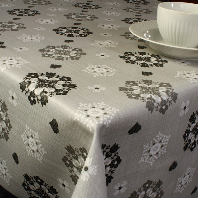 Juleakrylduk - Giboulee Grå - 155 cm bred