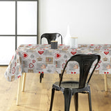 Amour Red - Voksduk med hjerter og romantiske detaljer miljø