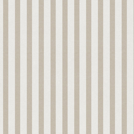 Aria Beige/offwhite - Voksduk med striper i hørlook