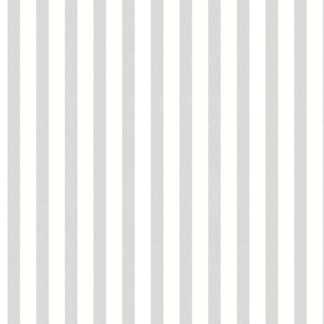 Aria Grå/hvit - Stilren voksduk med striper i hessianlook
