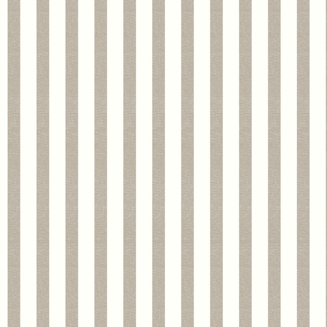 Aria Taupe/offwhite – Voksduk med striper i linlook