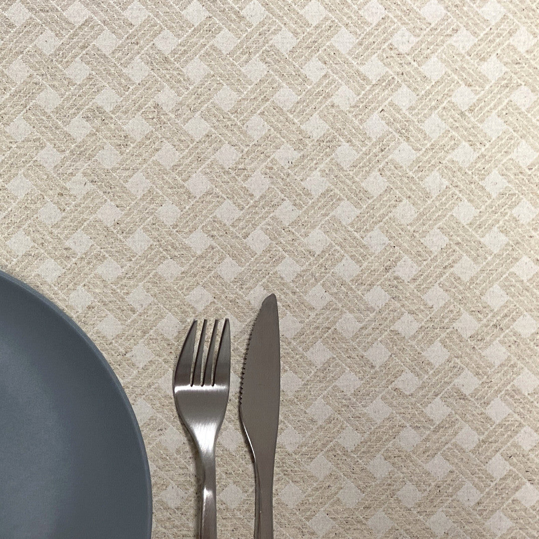 Benlliure Lino – Jacquardvevd akrylduk med grafisk mønster, 180 cm, nærbilde 2