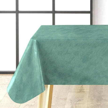 Beton Cire Ocean – Glatt voksduk i grønn-blå nyanse, hjørne