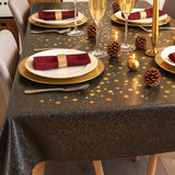 Black Rainbow – Svart voksduk med glimmereffekt, bord