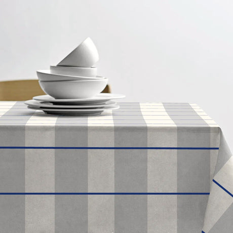 Södahl Blocks Cloud Grey – Akrylduk i 100 % bomull med antiskli