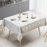 Blomsterbånd – Cremefarget voksduk med blomsterbord, miljø