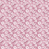 Blomsterflor Rosa – Lett pregede voksduk med hvite blomster mønster