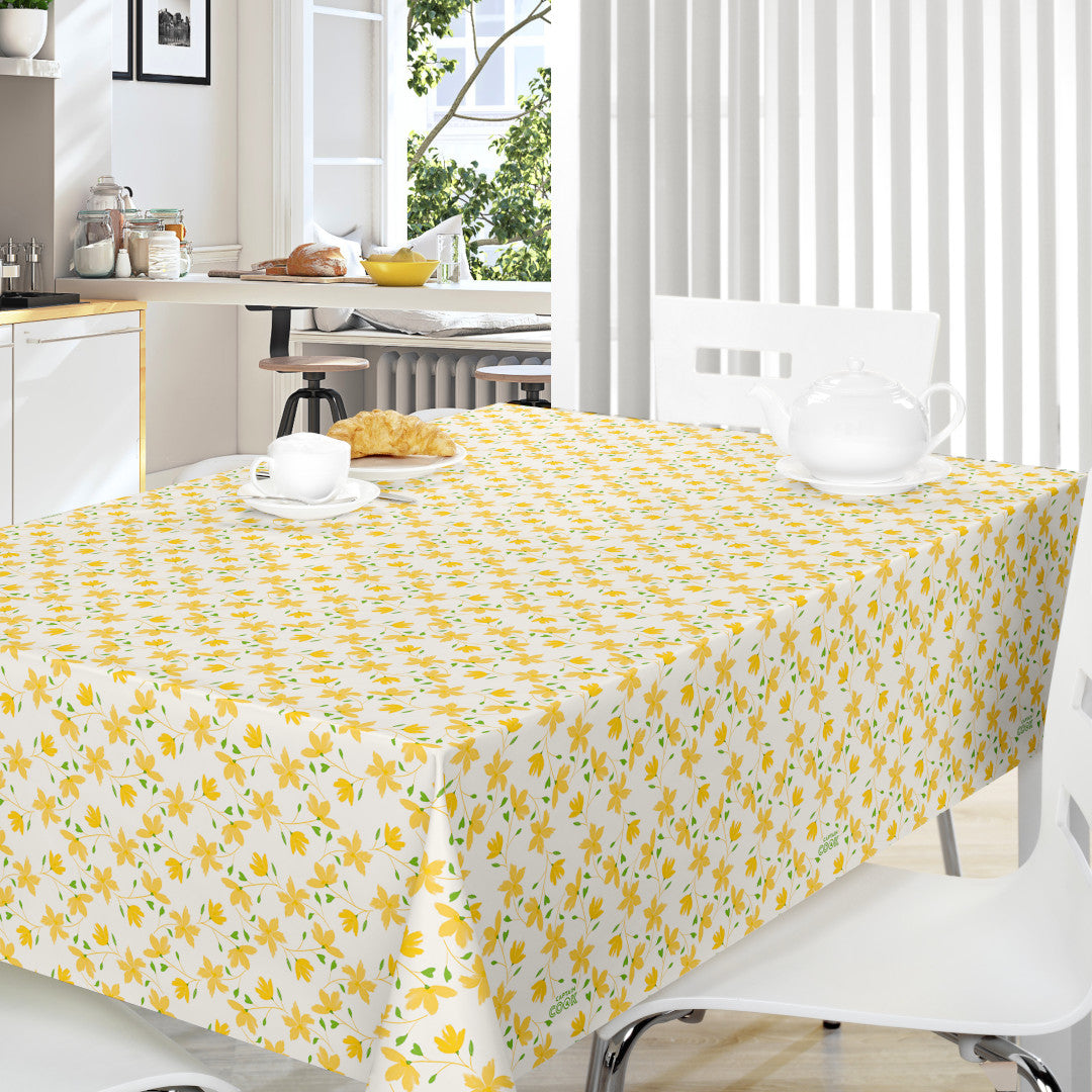 Bloom Bloom Lemonade - 160 cm bred voksduk med blomster, miljø