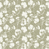 Botanic Green – Lett preget voksduk med blomster, mønster
