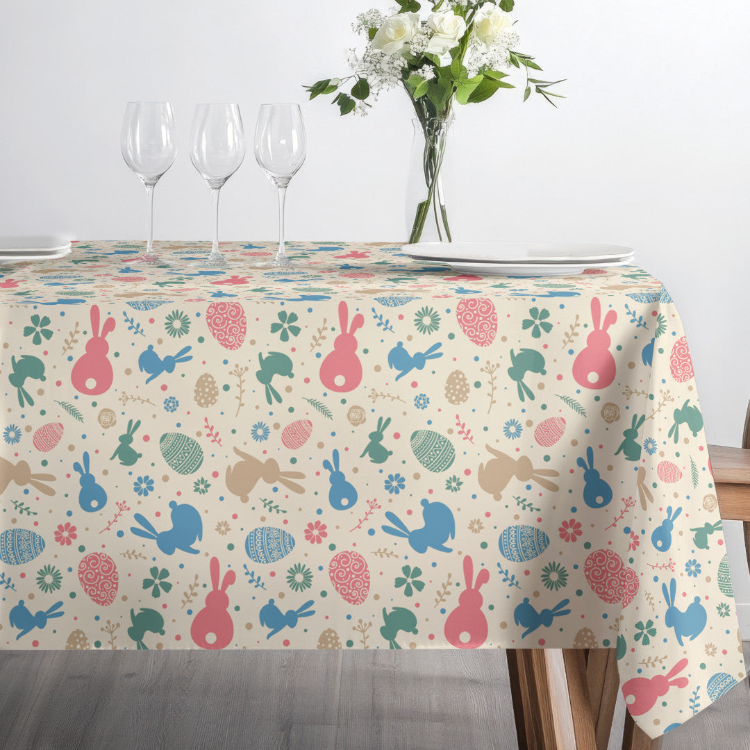 Bunnys & Eggs – Akrylduk med påskeharer og påskeegg, siden