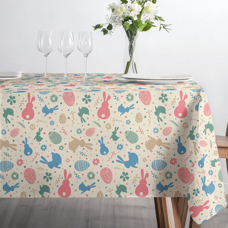 Bunnys & Eggs – Akrylduk med påskeharer og påskeegg, siden