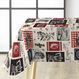 Café – Voksduk med kaffetema, perfekt for kafeer og kaffekos, hjørne