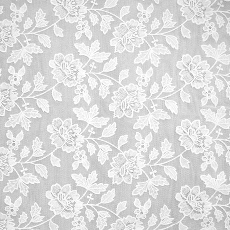 Camellia Lace – Hvit blonde bordløper 50 cm (metervare), motiv