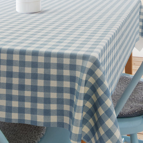 Careaux Blue – Ekstra kraftig voksduk med klassiske blå ruter, hjørnebilde