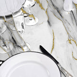 Ceramica – Ekstra kraftig gjennomsiktig voksduk med marmoreffekt, detaljer