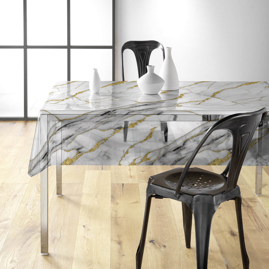 Ceramica – Ekstra kraftig gjennomsiktig voksduk med marmoreffekt, mønster