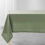 Charline Kaki – Ensfarget bomullsduk 140 x 240 cm