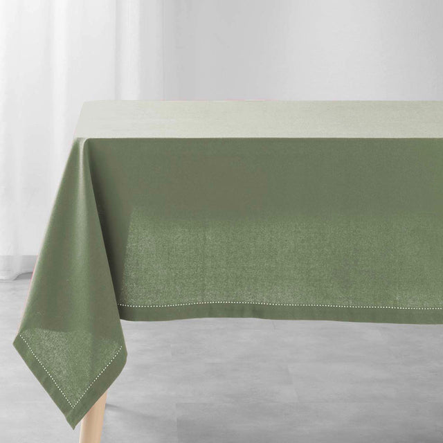 Charline Kaki – Ensfarget bomullsduk 140 x 240 cm