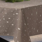 Christmas Carol Natur – Jacquardvevd juleduk 140 x 220 cm hjørne