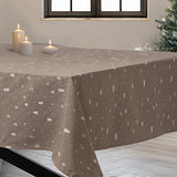 Christmas Carol Natur – Jacquardvevd juleduk 140 x 220 cm hjørne 1