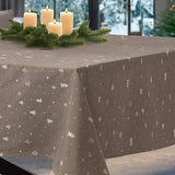 Christmas Carol Natur – Jacquardvevd juleduk 160 x 320 cm hjørne 2