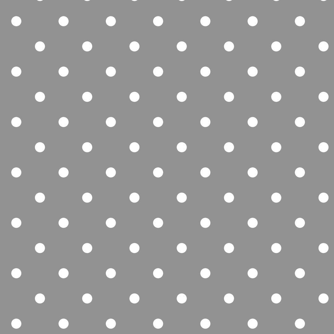 Classic Dot Grå – Voksduk med hvite prikker, mønster