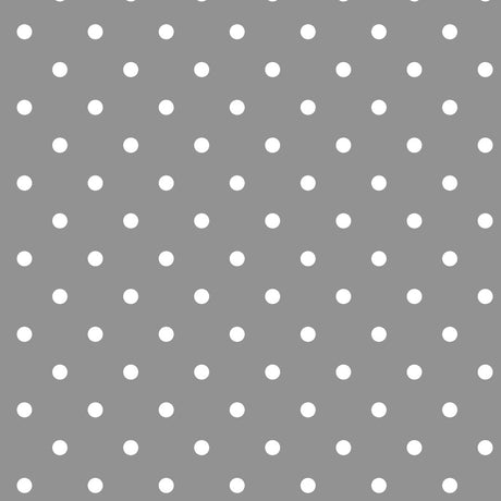 Classic Dot Grå – Voksduk med hvite prikker, mønster