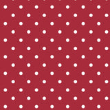 Classic Dot Rød – Voksduk med hvite prikker, mønster