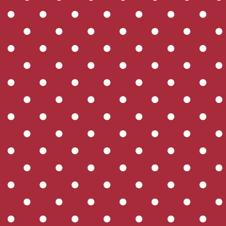 Classic Dot Rød – Voksduk med hvite prikker, mønster