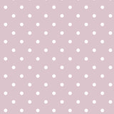 Classic Dot Rosa – Voksduk med hvite prikker, mønster