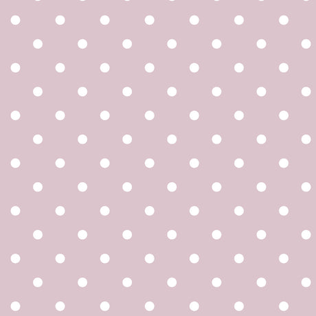 Classic Dot Rosa – Voksduk med hvite prikker, mønster