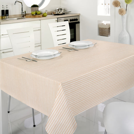 Claustra Apricot – Voksduk med langsgående striper