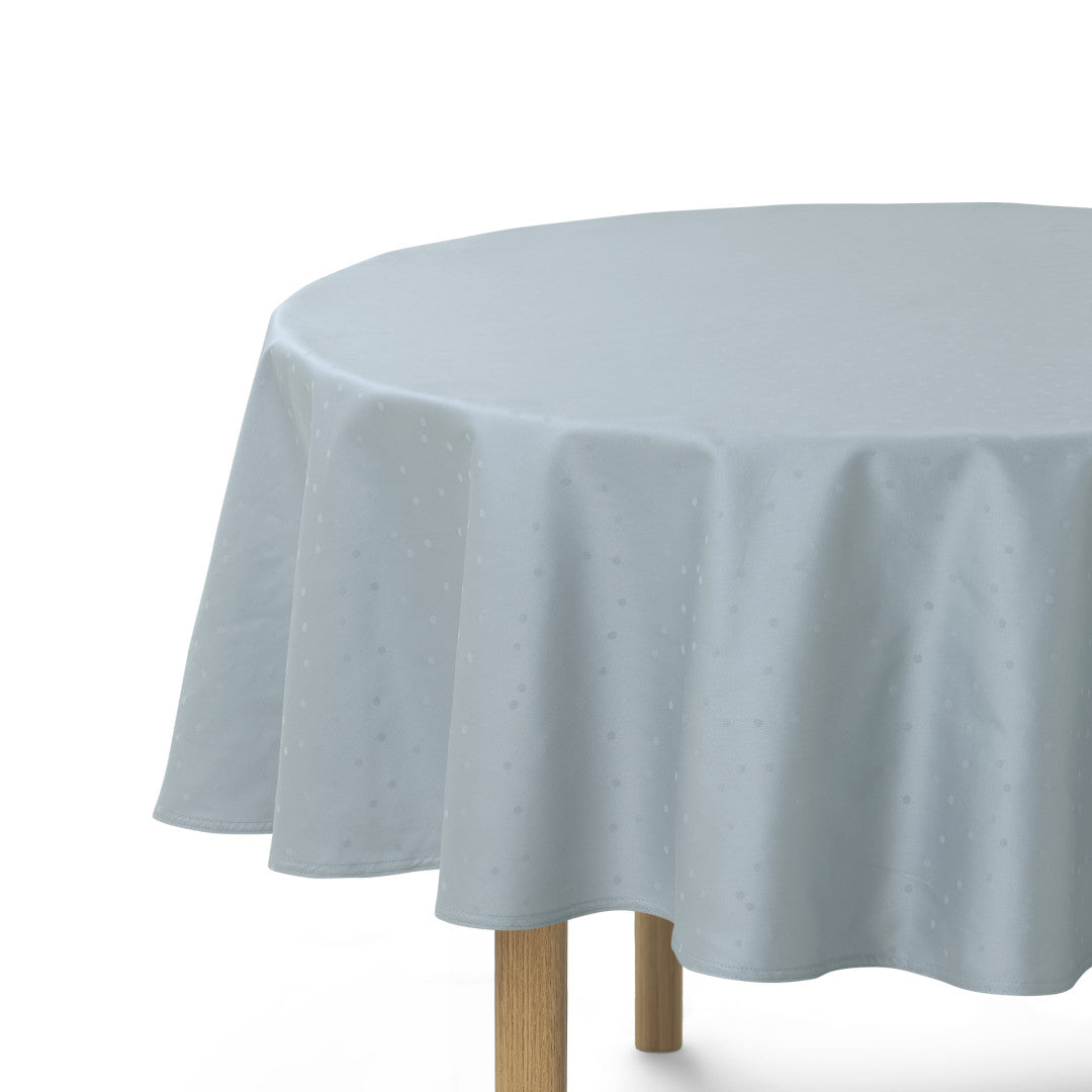 Compliments Damaskduk Confetti, Mineral Blue - Rund Ø 200 cm