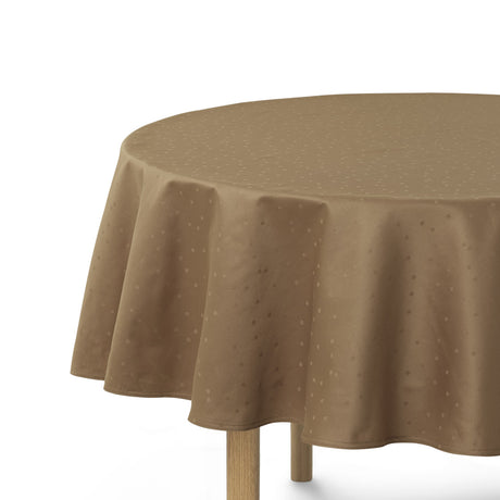 Compliments Damaskduk Confetti, Walnut - Rund Ø 200 cm