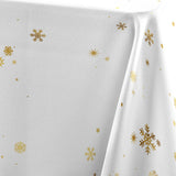 Constellation Hvit/Gull - juleduk med metalltrykk 150 x 240 cm mønster