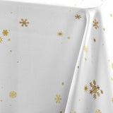 Constellation Hvit/Gull - juleduk med metalltrykk 150 x 300 cm mønster