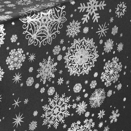 Constellation Snehimmel antrasitt – Juleduk med flekkavvisende behandling, 150 x 300 cm