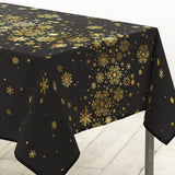 Constellation Sort/Gull - juleduk med metalltrykk 150 x 240 cm hjørne