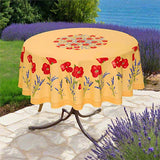Coquelicot Lavande Gul – Rund provenceduk Ø 180 cm