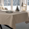Dotea Beige - Damaskduk med prikker 140 x 370 cm miljø jul