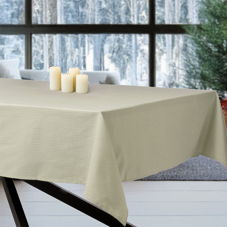 Dotea Sage - Damaskduk med prikker 140 x 320 cm miljø jul