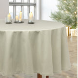 Dotea Sage - Rund damaskduk med prikker Ø 160 cm miljø jul