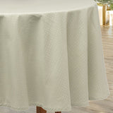 Dotea Sage - Rund damaskduk med prikker Ø 200 cm mønster