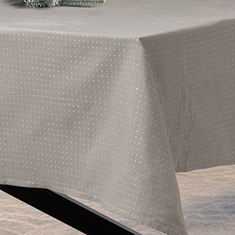 Dotea Grå Blå - Damaskduk med prikker 160 x 320 cm hjørne