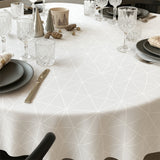 Engholm Tilde Rund Damaskduk, hvit Ø 180 cm