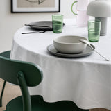 Engholm Tilde Rund Damaskduk, hvit Ø 180 cm