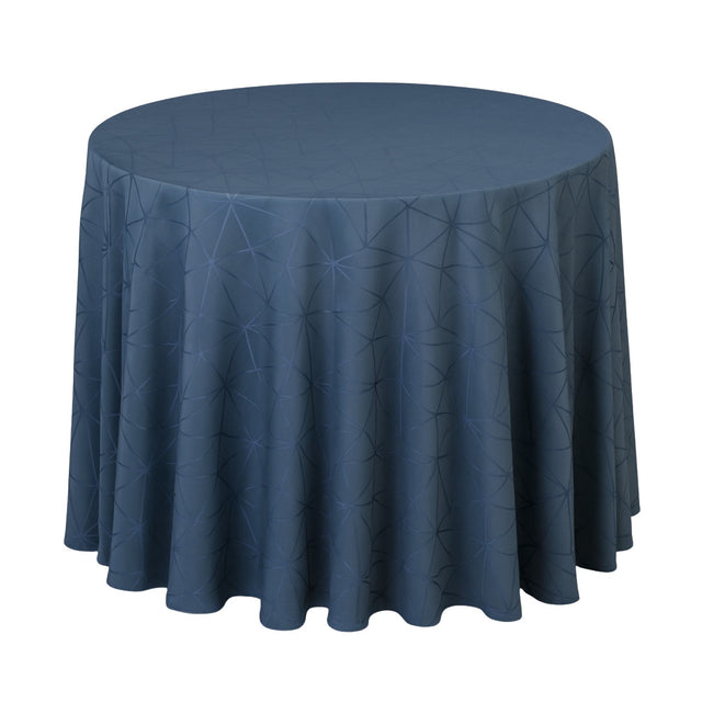Engholm Tilde Rund Damaskduk, blå Ø 250 cm