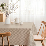 Espiga Rosa Beige – Akrylduk med elegant fiskebensmønster, miljø