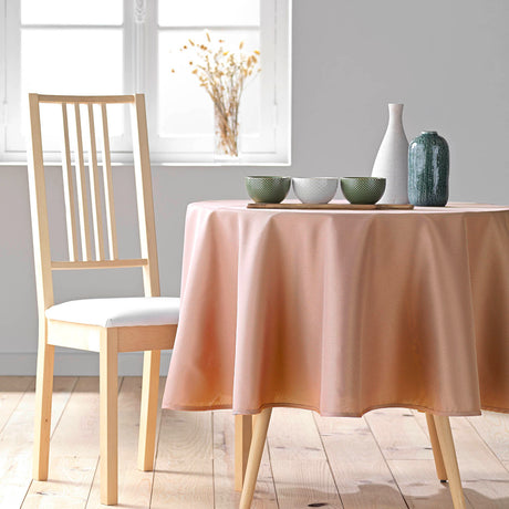 Essentiel Blush – Ensfarget rund duk Ø 180 cm, miljøbilde